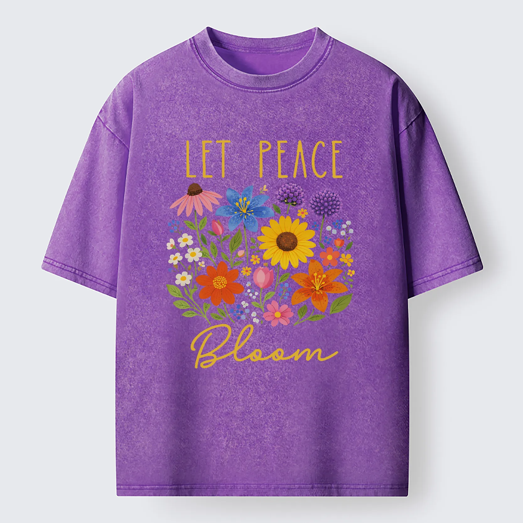 Tokyo-Tiger Let Peace Bloom Washed T-Shirt