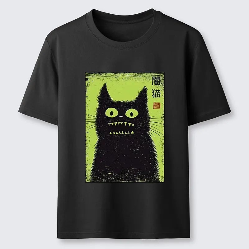 Tokyo-Tiger Spooky Black Cat Japanese Classic T-Shirt Sale