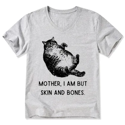 Tokyo-Tiger Overweight Cat And Its Doting Owner V-Neck Classic T-Shirt