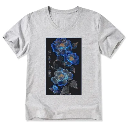 Tokyo-Tiger The Sea Of Flowers In The Darkness V-Neck Classic T-Shirt
