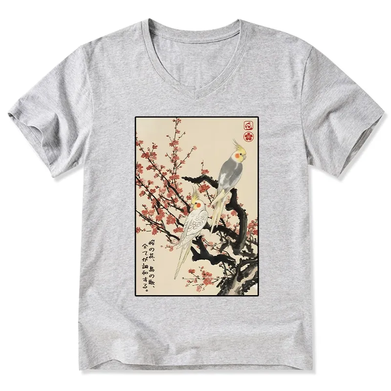 Tokyo-Tiger Whispers of Silent Blossoms V-Neck Classic T-Shirt