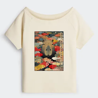 Tokyo-Tiger Am I Too Lovable? Off Shoulder T-Shirt