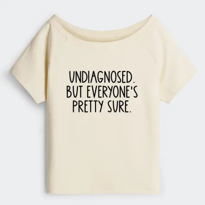 Tokyo-Tiger Self-diagnosed Illness Funny Off Shoulder T-Shirt