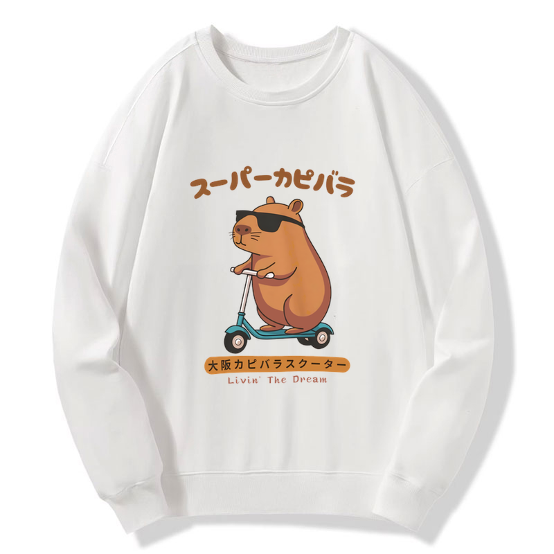 Tokyo-Tiger Osaka Capybara Scooter Sweatshirt Sale