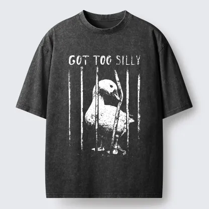 Tokyo-Tiger Got Too Silly Goose Washed T-Shirt