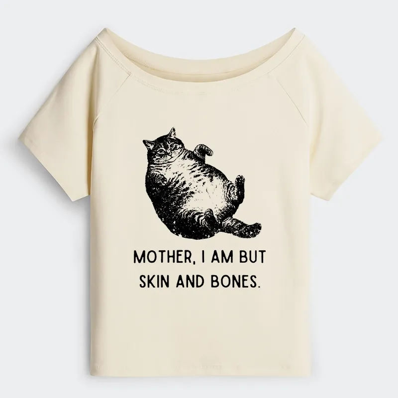 Tokyo-Tiger Overweight Cat And Its Doting Owner Off Shoulder T-Shirt