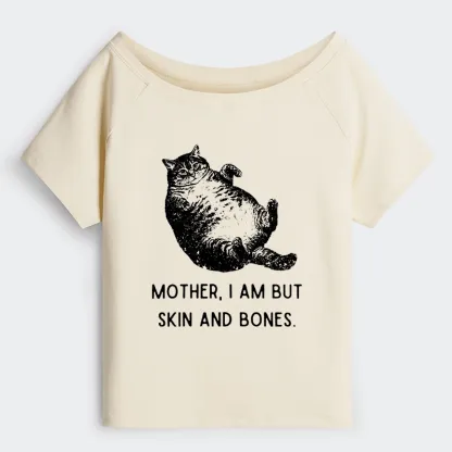 Tokyo-Tiger Overweight Cat And Its Doting Owner Off Shoulder T-Shirt
