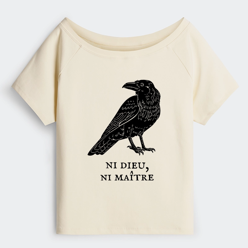 Tokyo-Tiger Crow Have A Strong Sense Of Self Off Shoulder T-Shirt