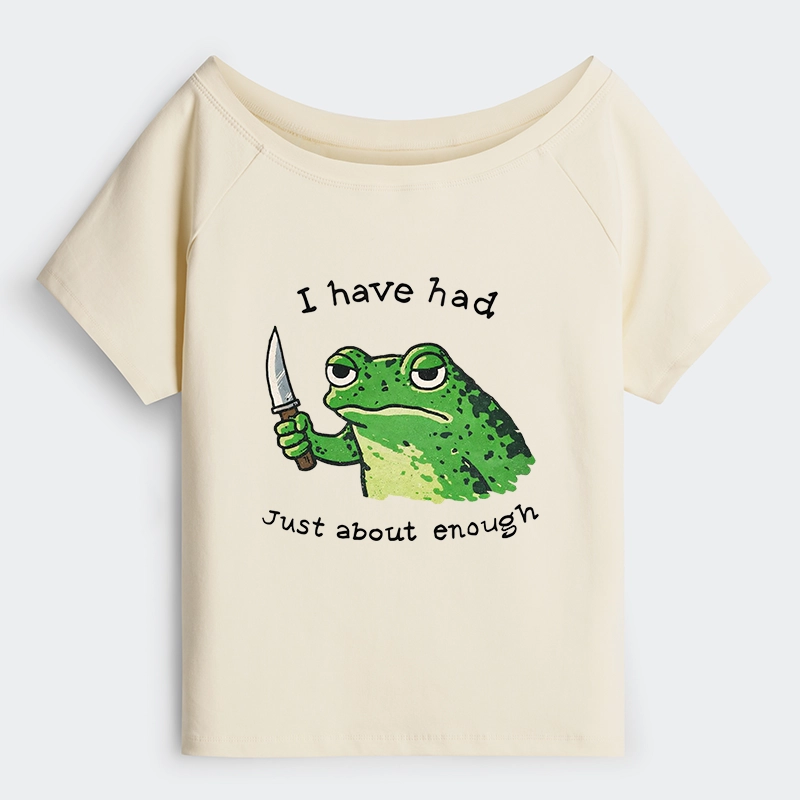 Tokyo-Tiger Impatient Frog Off Shoulder T-Shirt