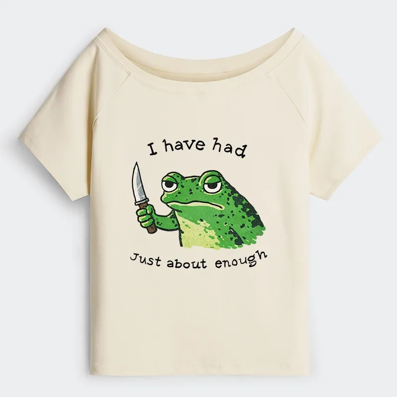 Tokyo-Tiger Impatient Frog Off Shoulder T-Shirt