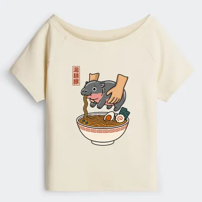 Tokyo-Tiger Noodles Got Me Off Shoulder T-Shirt