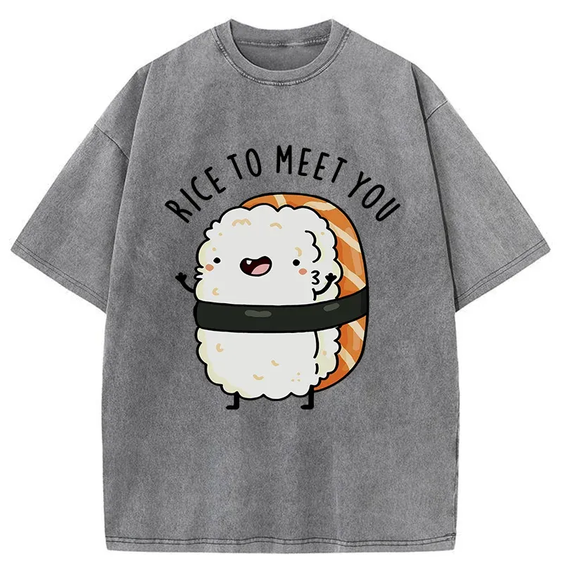 Tokyo-Tiger Greetings From Sushi Washed T-Shirt