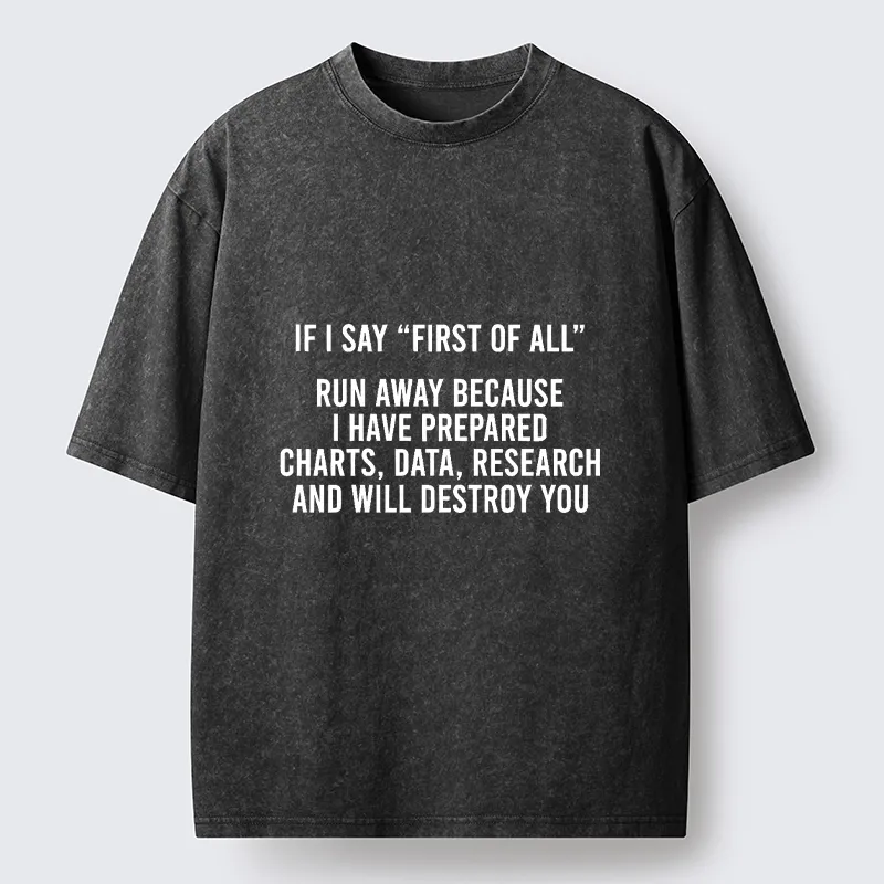 Tokyo-Tiger First Of All Debate Meme Washed T-Shirt