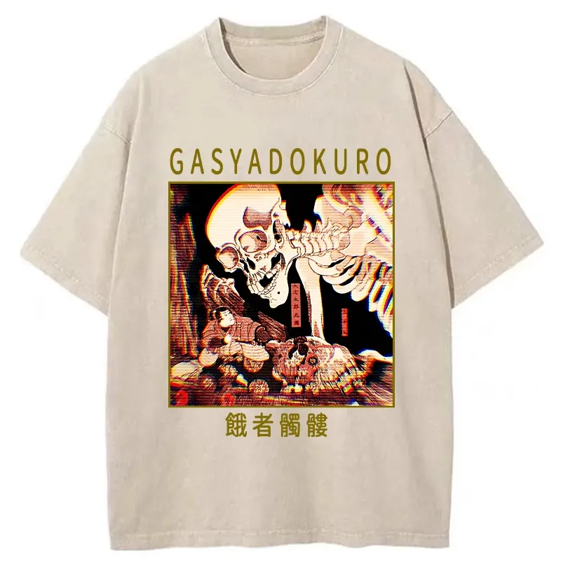 Tokyo-Tiger Hungry Skeleton Washed T-Shirt