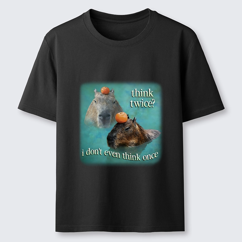 Tokyo-Tiger Capybara Think Twice Funny Meme Classic T-Shirt