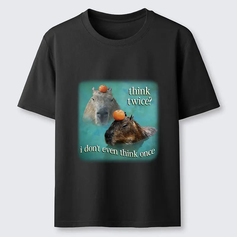 Tokyo-Tiger Capybara Think Twice Funny Meme Classic T-Shirt Sale