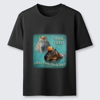 Tokyo-Tiger Capybara Think Twice Funny Meme Classic T-Shirt