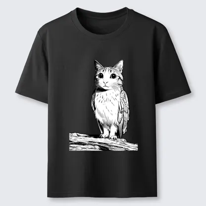 Tokyo-Tiger Funny Cat Owl Fusion Art Classic T-Shirt