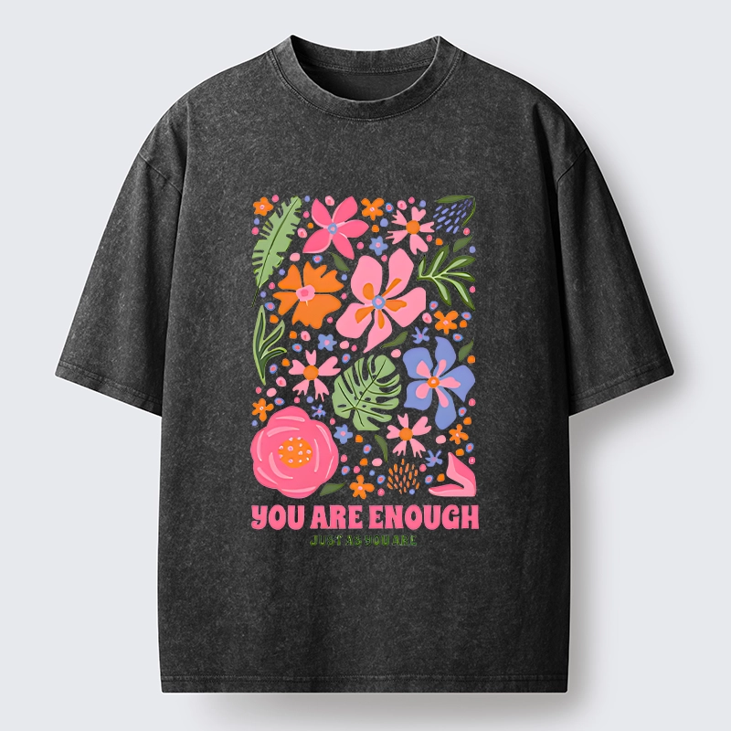 Tokyo-Tiger Flower Power Says You Got This Washed T-Shirt