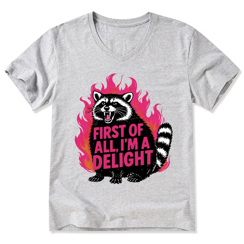 Tokyo-Tiger Angry Raccoon Funny V-Neck Classic T-Shirt