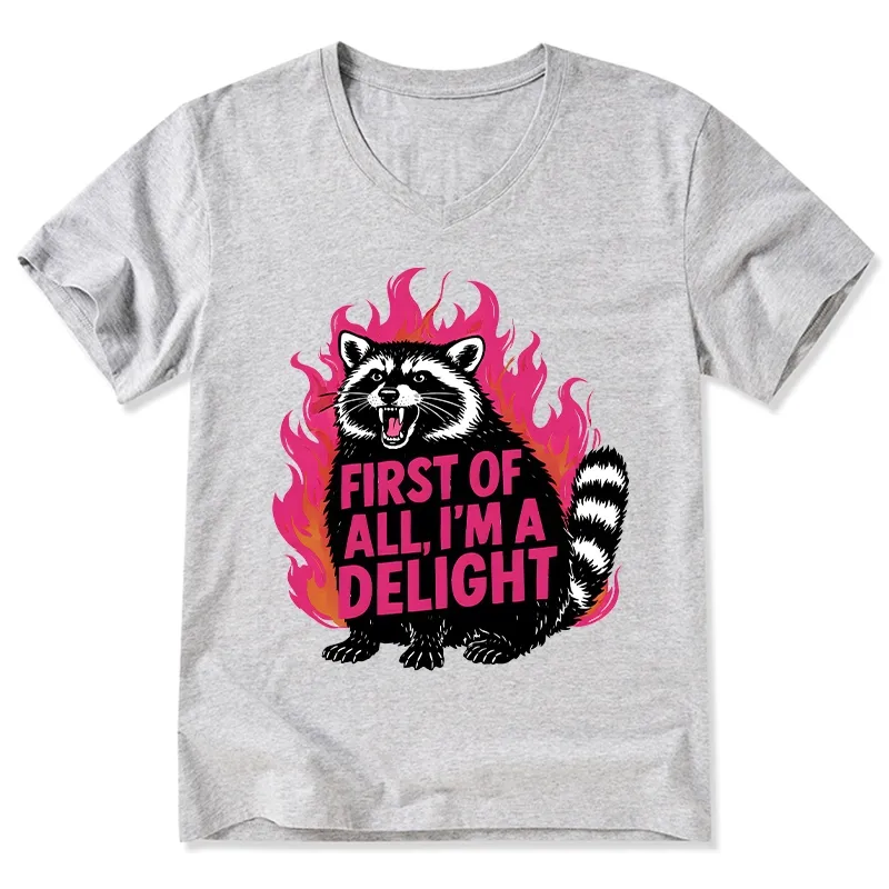 Tokyo-Tiger Angry Raccoon Funny V-Neck Classic T-Shirt