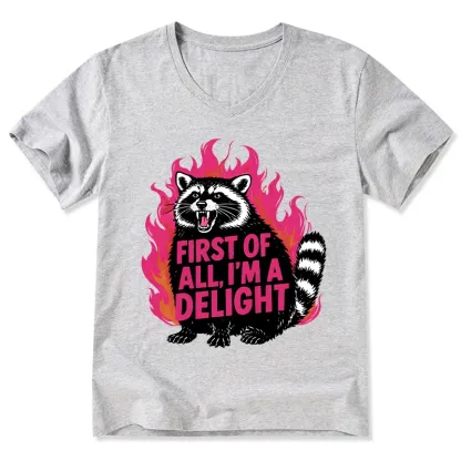 Tokyo-Tiger Angry Raccoon Funny V-Neck Classic T-Shirt