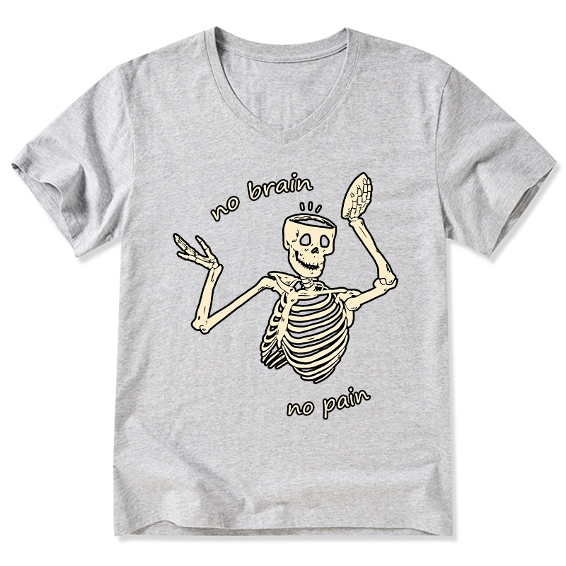 Tokyo-Tiger Skeletons Feel No Pain V-Neck Classic T-Shirt