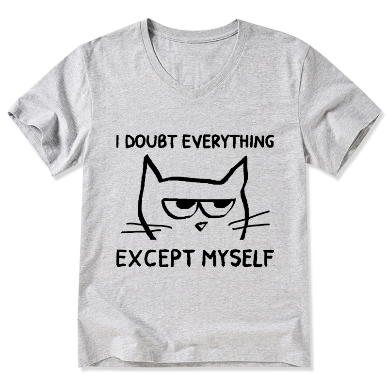 Tokyo-Tiger Confident Kitten V-Neck Classic T-Shirt