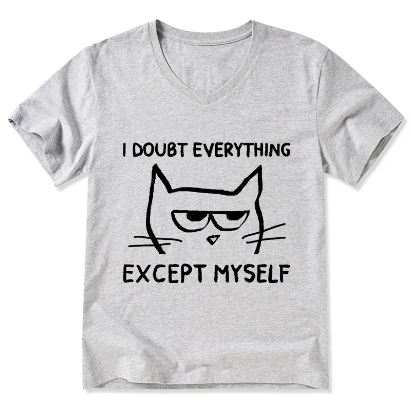 Tokyo-Tiger Confident Kitten V-Neck Classic T-Shirt