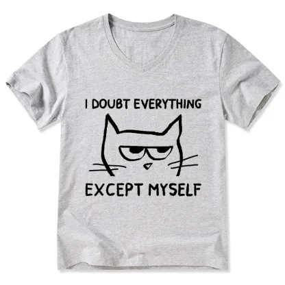 Tokyo-Tiger Confident Kitten V-Neck Classic T-Shirt