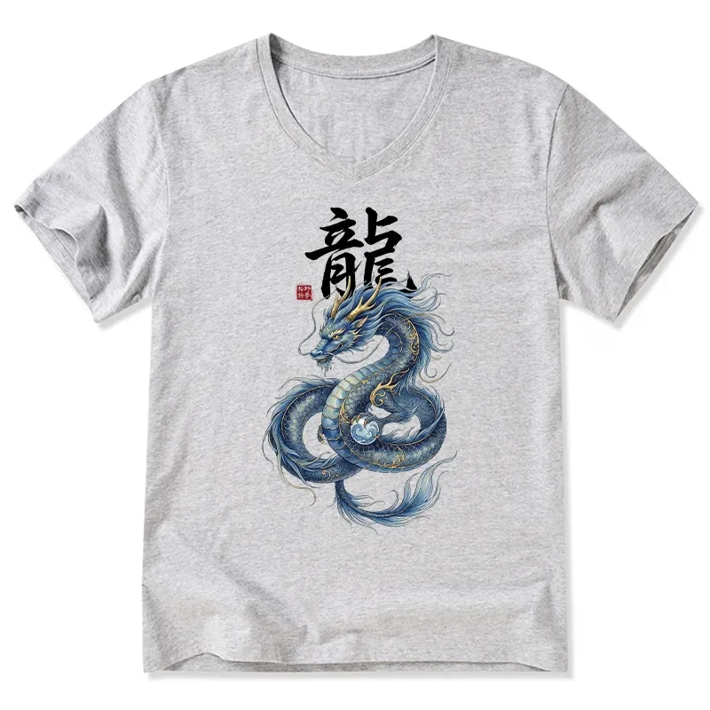 Tokyo-Tiger Mythic Blue Dragon V-Neck Classic T-Shirt