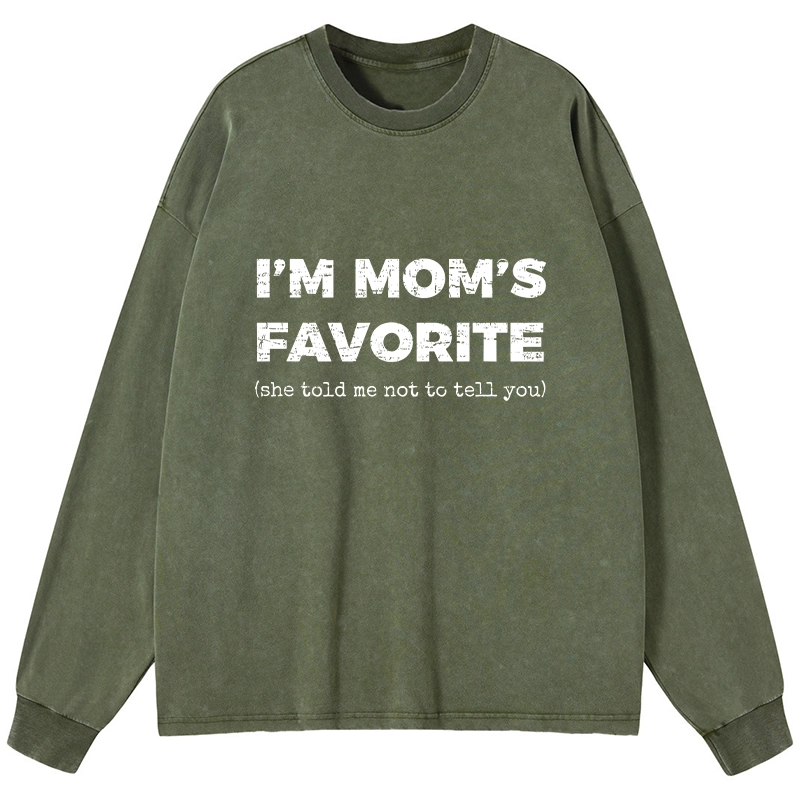Tokyo-Tiger Mother's Day Jokes Washed Long Sleeve T-Shirt