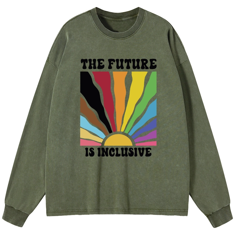 Tokyo-Tiger Pride Future Is Inclusive Washed Long Sleeve T-Shirt