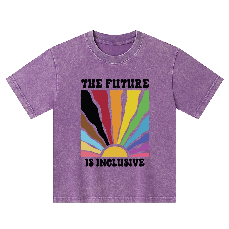 Tokyo-Tiger Pride Future Is Inclusive Kids Washed T-Shirt