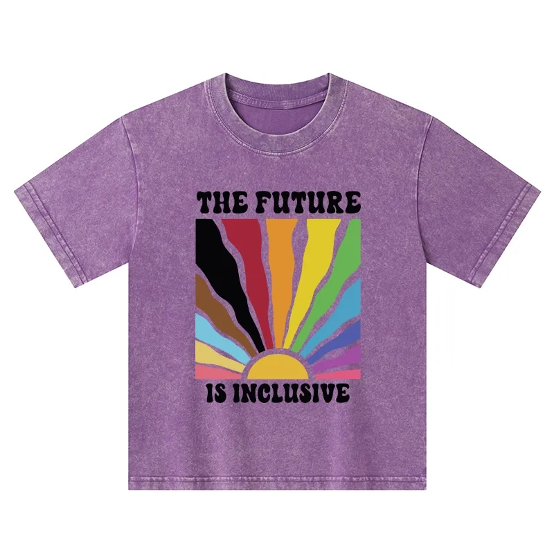 Tokyo-Tiger Pride Future Is Inclusive Kids Washed T-Shirt