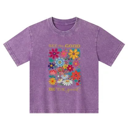 Tokyo-Tiger Flower：See The Good Be The Good Kids Washed T-Shirt