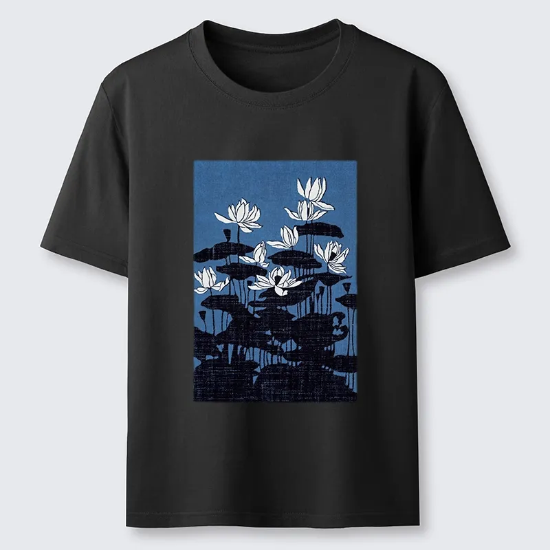Tokyo-Tiger Blue Lotus Japanese Art Classic T-Shirt