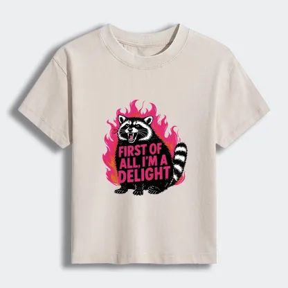 Tokyo-Tiger Angry Raccoon Funny Women's Washed T-shirt