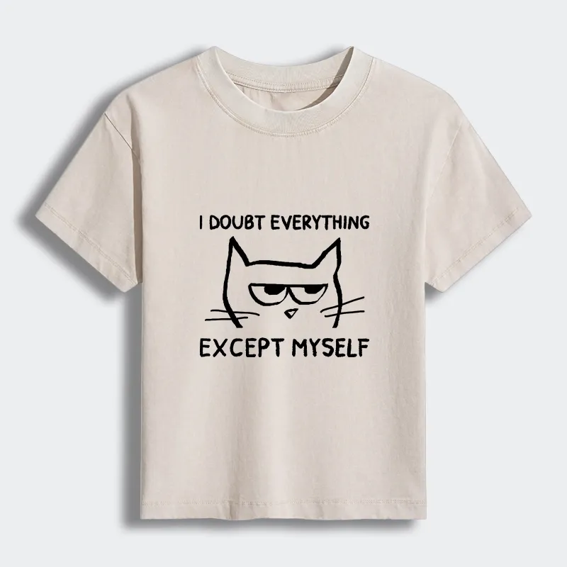 Tokyo-Tiger Confident Kitten Women's Washed T-shirt Sale