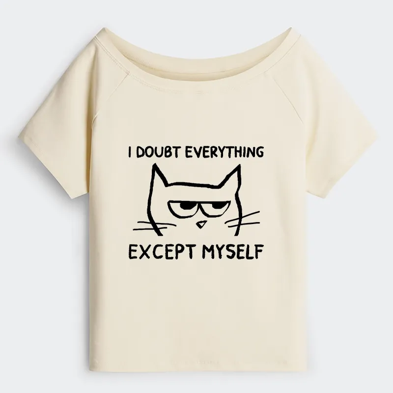 Tokyo-Tiger Confident Kitten Off Shoulder T-Shirt