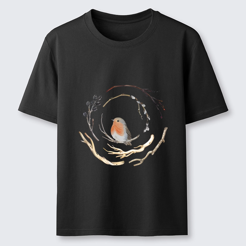 Tokyo-Tiger Cute Robin On Branch Classic T-Shirt