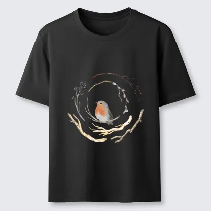 Tokyo-Tiger Cute Robin On Branch Classic T-Shirt