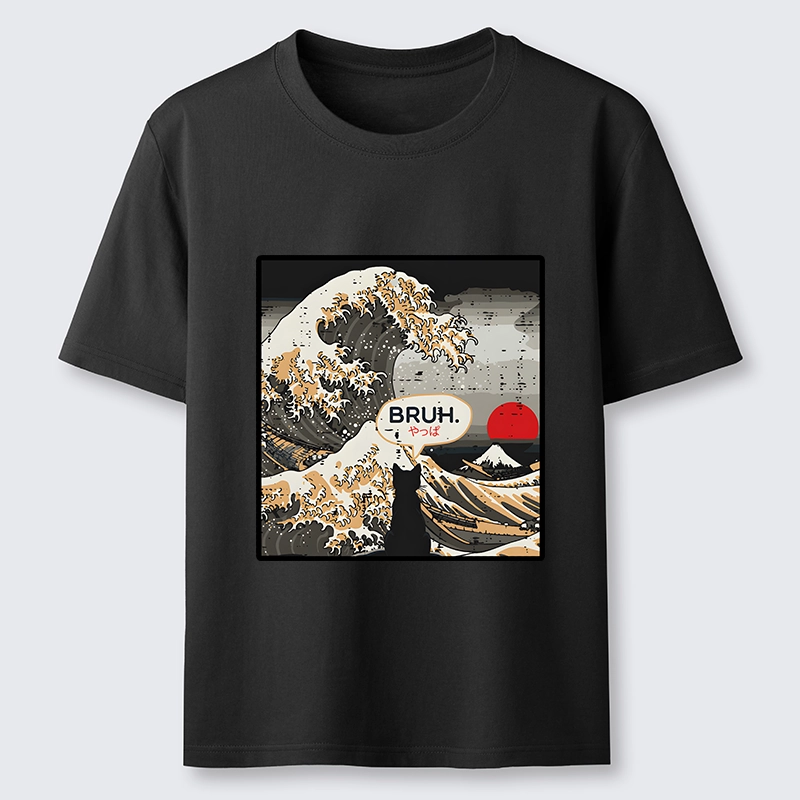Tokyo-Tiger Great Wave Cat Bruh Classic T-Shirt