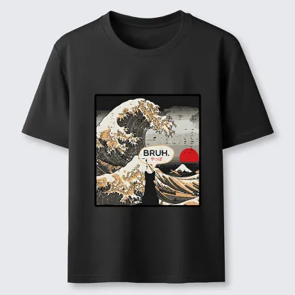 Tokyo-Tiger Great Wave Cat Bruh Classic T-Shirt