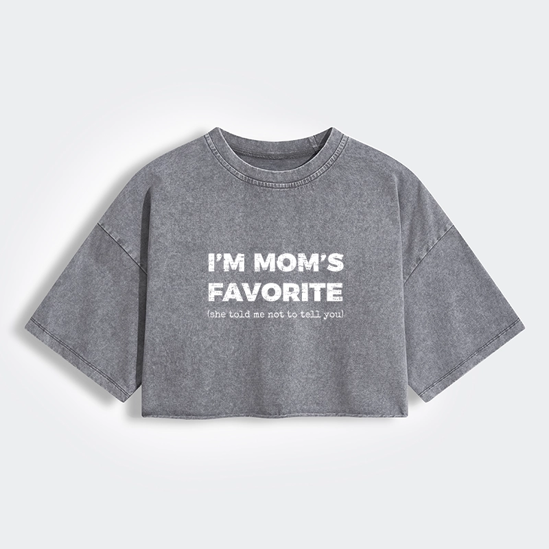 Tokyo-Tiger Mother's Day Jokes Women's Washed Crop T-Shirt