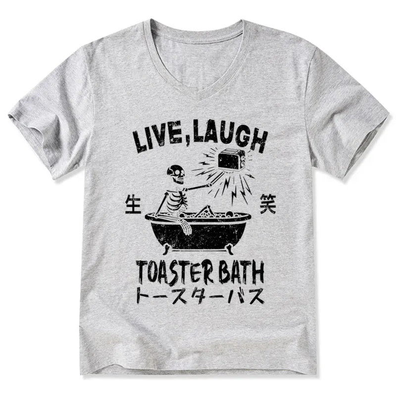 Tokyo-Tiger Funny Electric Shock Skeleton V-Neck Classic T-Shirt