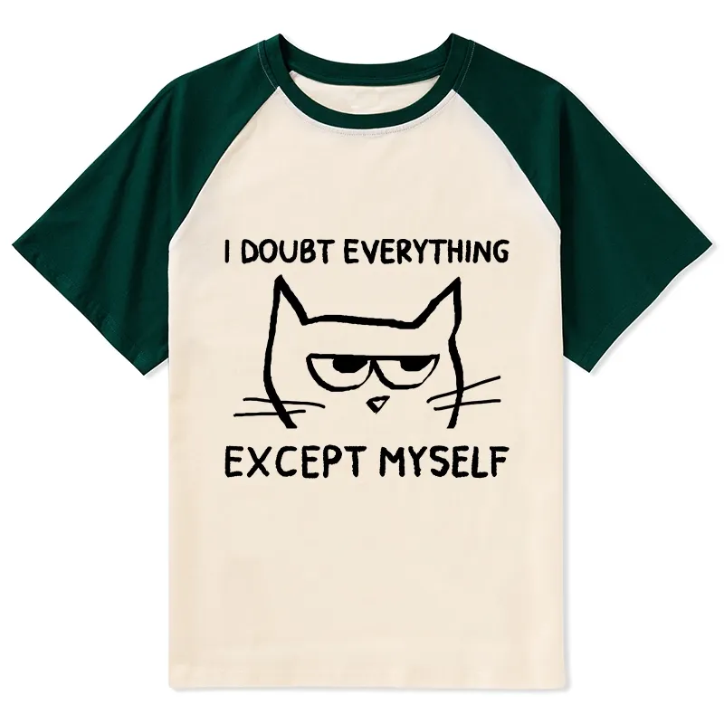 Tokyo-Tiger Confident Kitten Raglan T-shirt