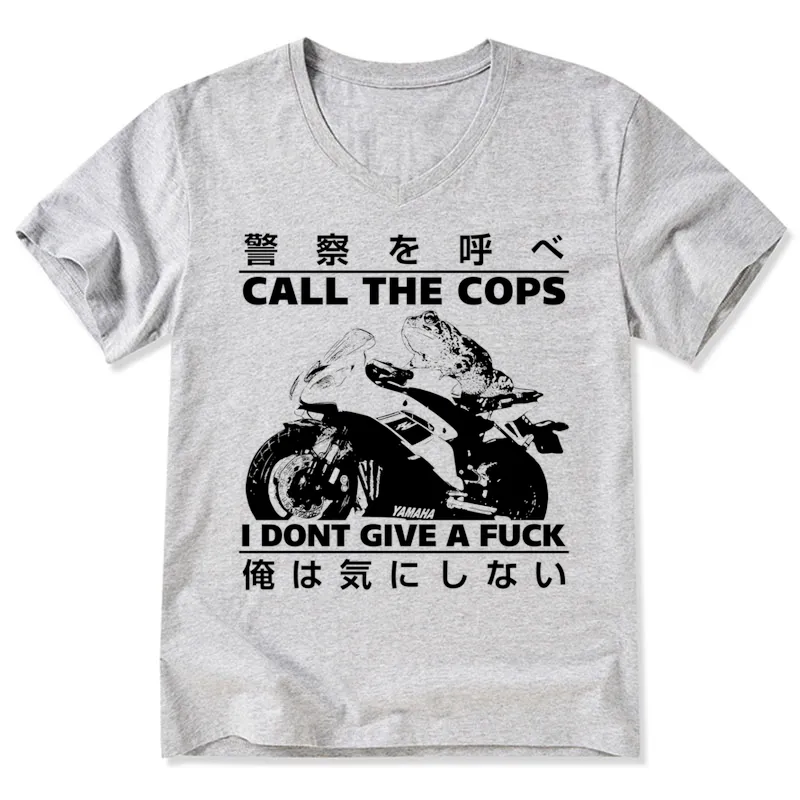 Tokyo-Tiger Funny Frog Riding A Motorcycle V-Neck Classic T-Shirt