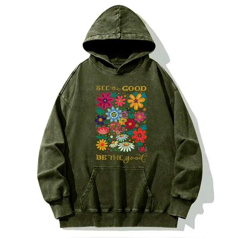 Tokyo-Tiger Flower：See The Good Be The Good Washed Hoodie
