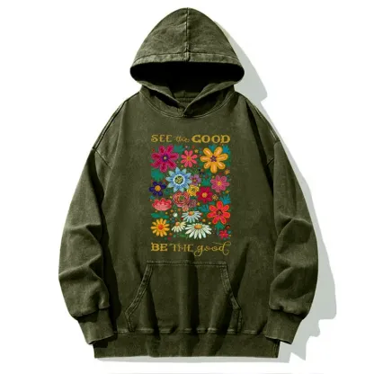 Tokyo-Tiger Flower：See The Good Be The Good Washed Hoodie